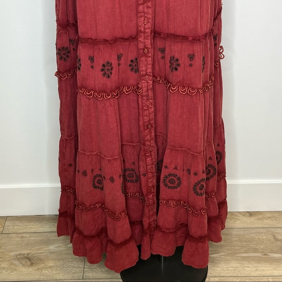 Free People Women's Pretty Cozy Maxi Dress Brown Small - Picture 7 of 10